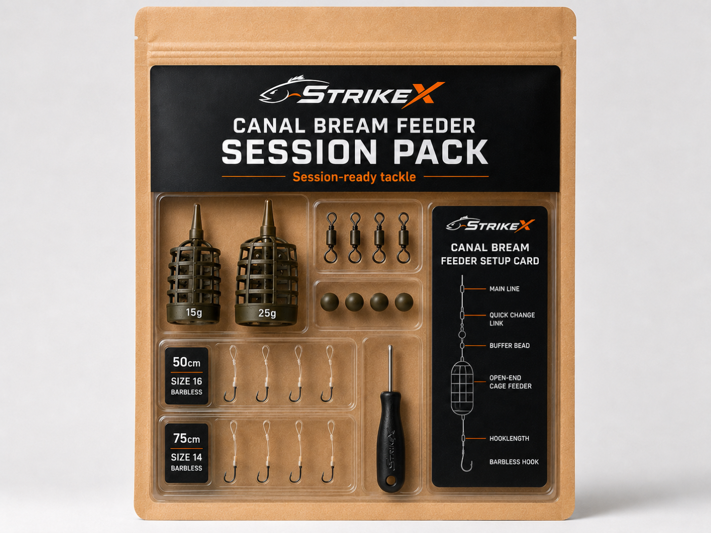 StrikeX Canal Bream Feeder Session Pack preview